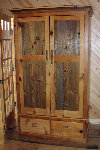 Custom Rustic Furniture - Armoire of Antique Pine