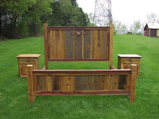 Antique Bed Headboard and Footboard