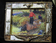Custom Picture Frame - Wenona Canoe Print In Birch Frame