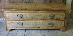 Rustic Wide Planked Bench