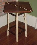 Log Art Table With Walnut Top and Maple Legs