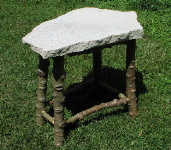 Stone Table With Cottonwood Legs