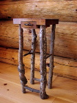 Rustic Log Furniture - Lamp Table