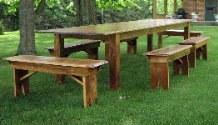 Custom Harvest Table - 12 Foot Antique Pine, Oak, Black Ash