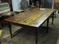 Custom Harvest Table - Antique Wood 6 Legged