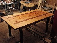 Custom Harvest Table - Antique Wood of Pine and Black Walnut