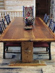 Harvest Table - Walnut and Oak Trestle Table
