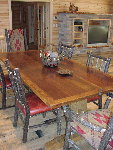 Harvest Table - Walnut and Oak Trestle Table