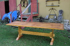 Custom Trestle Table - 8 Foot Long Antique Pine