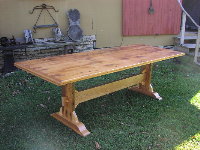 Custom Trestle Table - Antique Pine