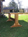 Custom Trestle Table - 8 Foot Long Antique Pine