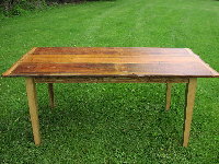 Custom Harvest Table - Antique White Pine and Ash